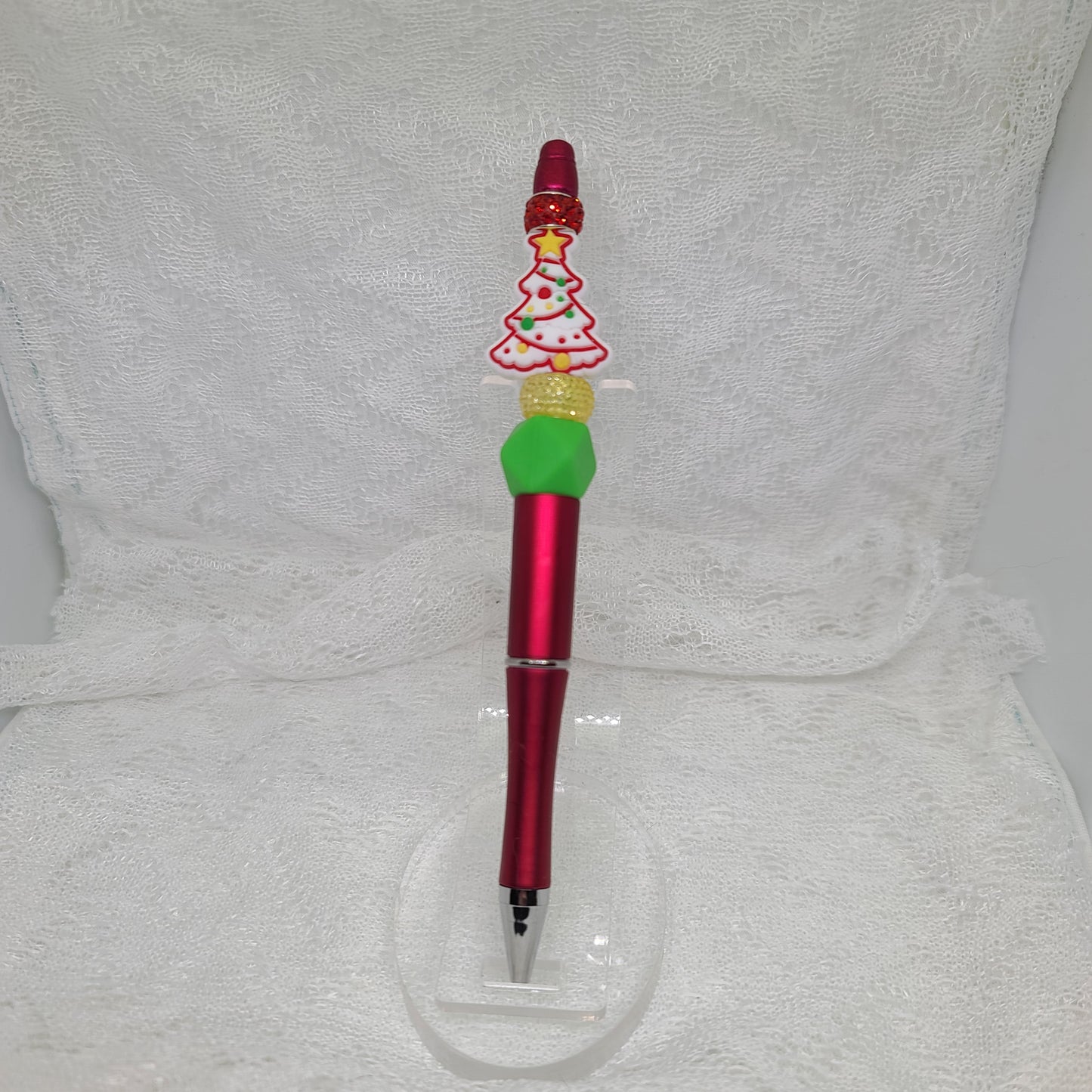 Christmas Tree Beaded Pen