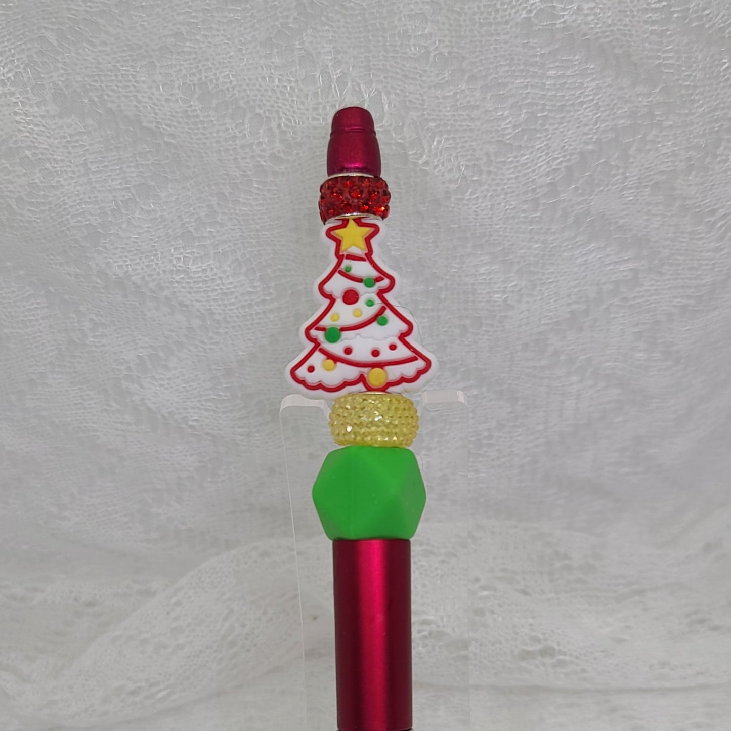 Christmas Tree Beaded Pen