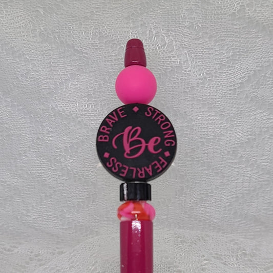 Be Brave Be Strong Be Fearless Beaded Pens