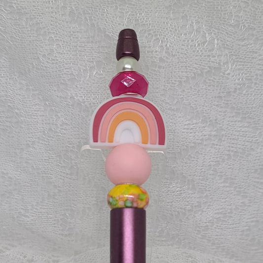 Purple & Pink Beaded Pen