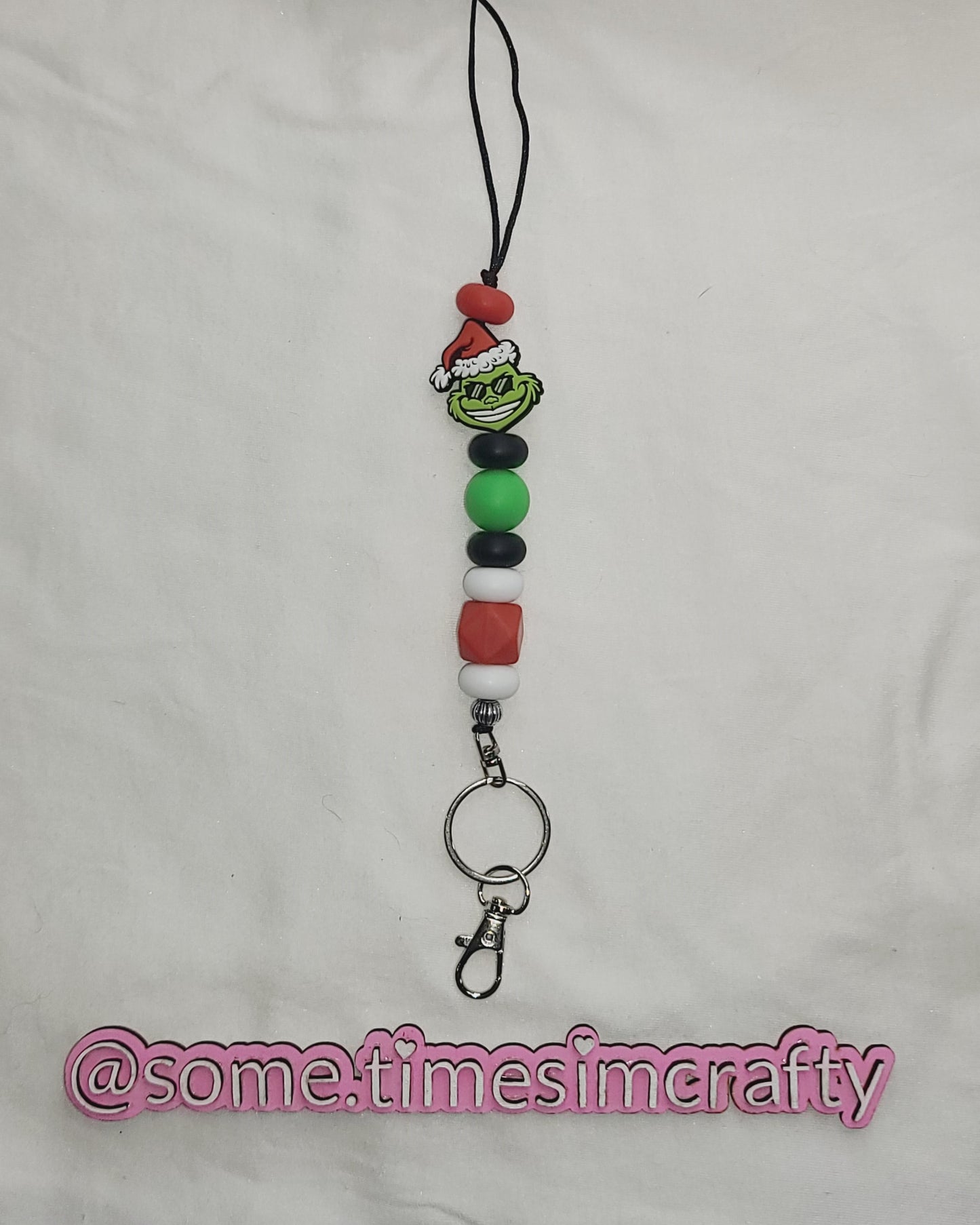 Grinch Lanyard Keychain