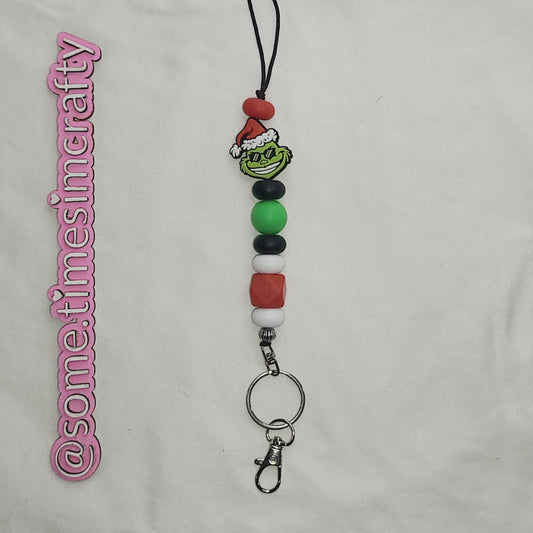 Grinch Lanyard Keychain